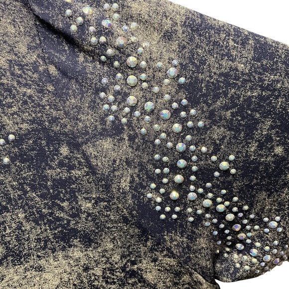 VOCAL Voice Of California Long Sleeve V- Neck Beaded Tunic Size 2XL Multi Color - Picture 9 of 11